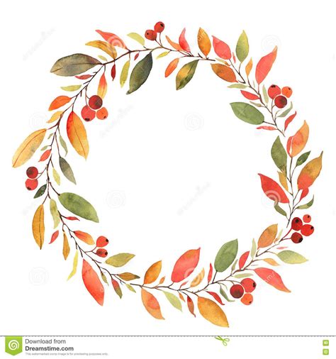 Bildresultat för Autumn leaves sign watercolor | Floral wreaths ...