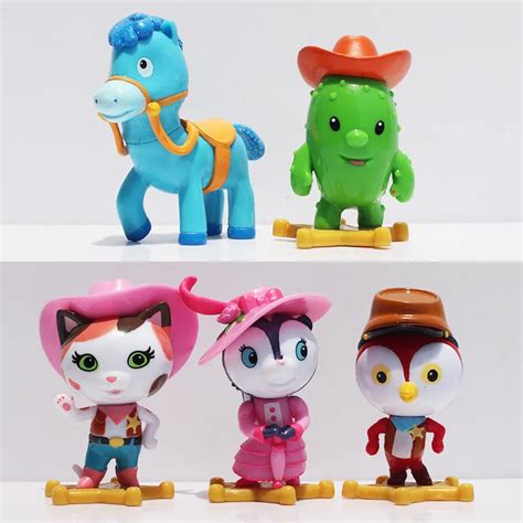 Sheriff Callie's Wild West Figures Cowboy Sheriff Callie Cat Toby Horse Peck PVC Action Figure ...