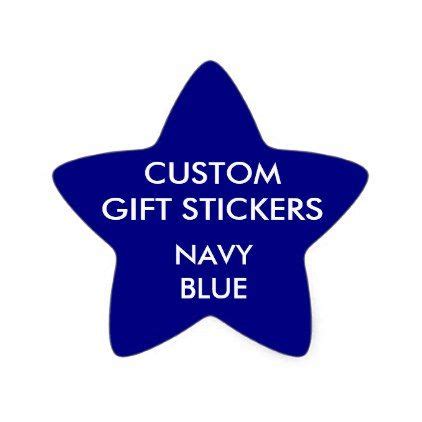 Custom NAVY BLUE STAR Card & Gift Stickers | Gift stickers, Custom ...