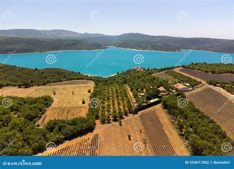 Aerial View on Plateau Valensole with Blossoming Lavender Fields Near ...