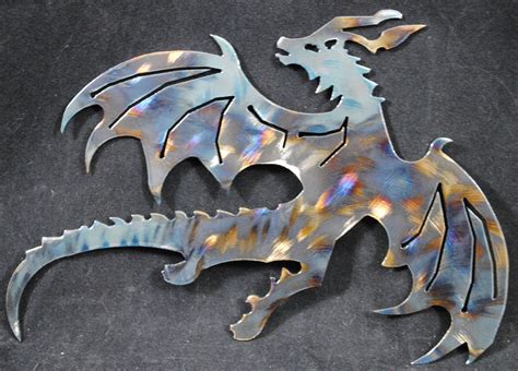 Dragon Flying Dragon Metal Dragon Wall Art Fantasy Metal | Etsy