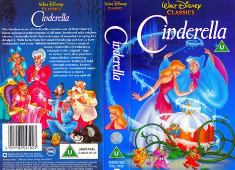 Walt Disney Classics VHS Covers - Cinderella (UK Version) - Walt Disney ...