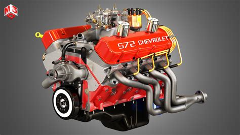 3D model Chevrolet 572 V8 Muscle Engine | CGTrader