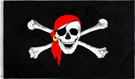 Red Bandana Pirate Polyester Flags 3x5 Ft, Red Scarf Jolly Roger Flag with Brass Grommets ...