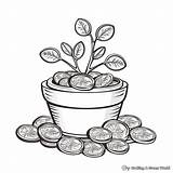 Gold Coin Coloring Pages  Free & Printable sketch template