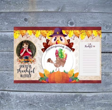 Thanksgiving Placemat Thanksgiving Craft for Kids Thanksgiving Turkey ...