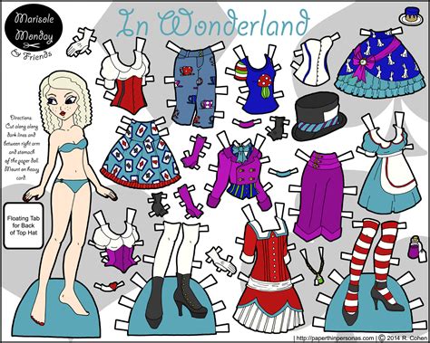 Margot in Wonderland… Full Color Paper Doll to PrintPaper Thin Personas | Paper Thin Personas