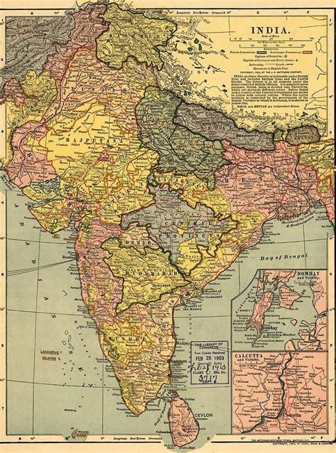 1902 Map Of India, Then A Colony by Everett | Panoramic map, Map, India map