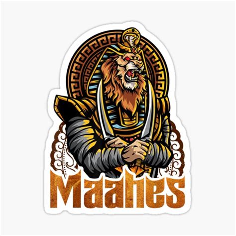 "Maahes Lion Headed Egypt God Ancient Egyptian Mythology" Sticker for ...