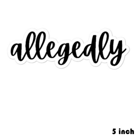 the word'allegely'written in black ink on a white background