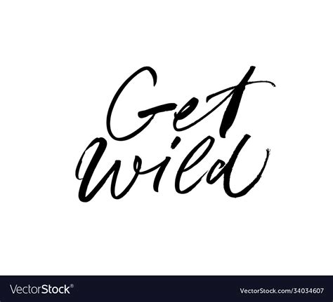 Get wild ink brush lettering Royalty Free Vector Image