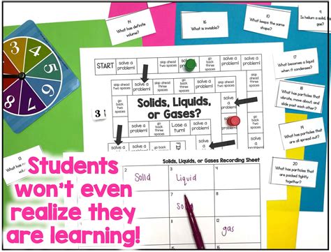 Solids Liquids Gases States of Matter Science Game 5th Grade Science ...