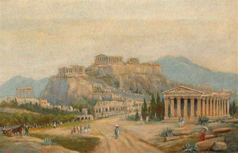 Antiques Atlas - Greece,Acropolis ,athens,19th,signed, Dated