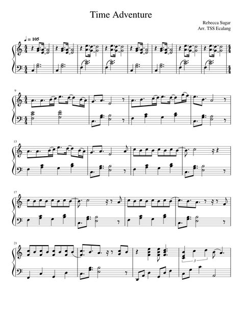 Time Adventure (Adventure Time Finale) Sheet music for Piano | Download free in PDF or MIDI ...