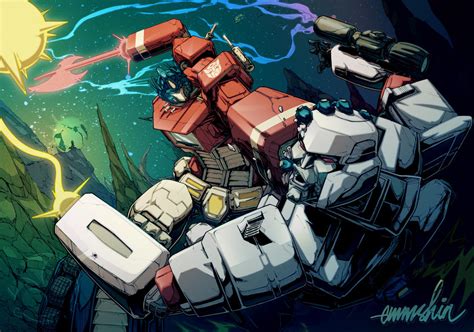 Optimus Prime vs. Megatron by emmshin on DeviantArt