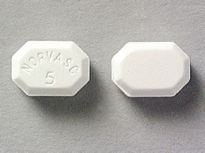 NORVASC 5 Pill White Eight-sided - Pill Identifier