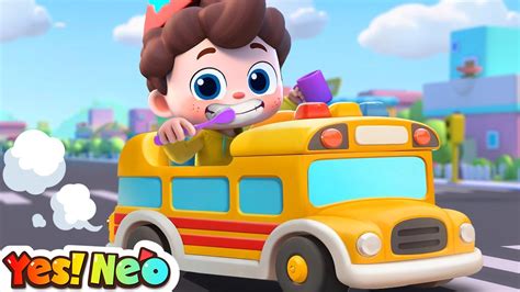 Wheels on the Bus (Brush Your Teeth) | Bus Song | Nursery Rhymes & Kids ...