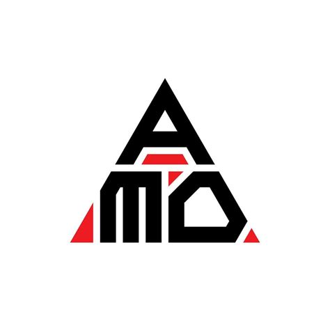 AMO triangle letter logo design with triangle shape. AMO triangle logo ...