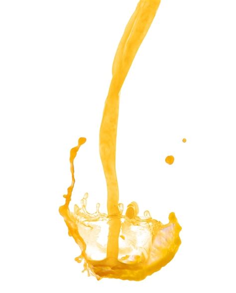 Premium Photo | Splash and pouring orange juice