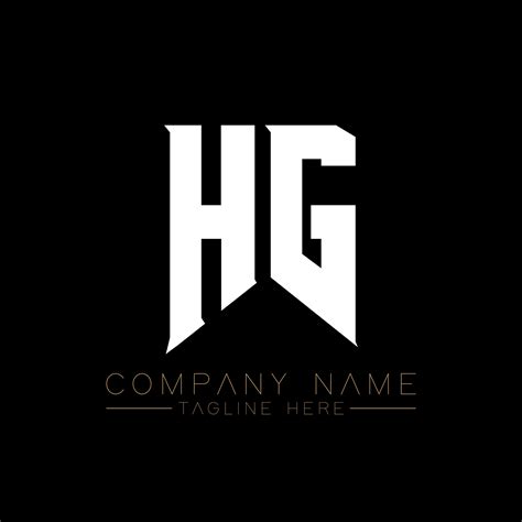 diseño del logotipo de la letra hg. letras iniciales del icono del ...