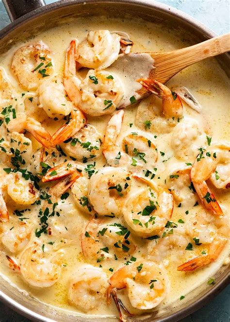 Creamy Garlic Prawns (Shrimp) - Varsha's Recipes
