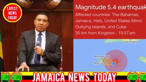 PM Andrew Holness Update Jamaicans on Earthquake Jamaica news today October 30,2023 - YouTube