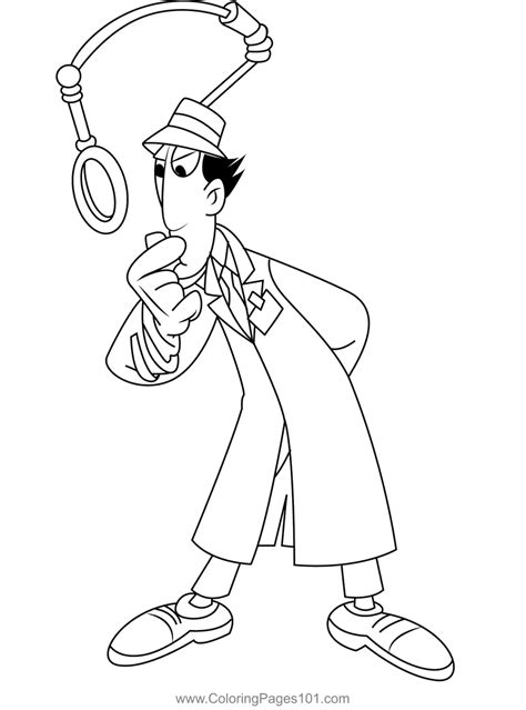 Searching Inspector Gadget Coloring Page for Kids - Free Inspector ...