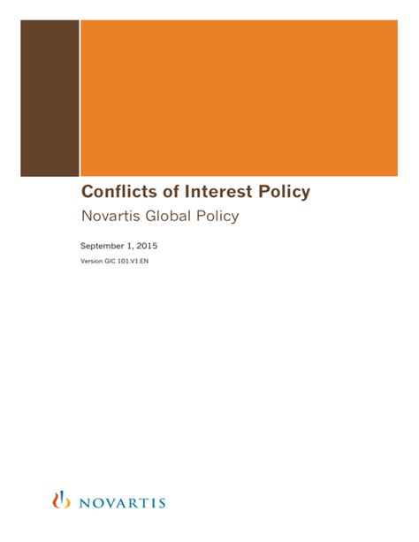 Conflicts of Interest Policy