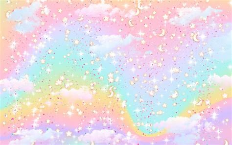 Pastel rainbow cute aesthetic desktop background wallpaper