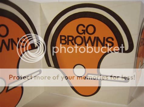 Vintage Cleveland Browns Helmet Stickers Football Decals NFL Single Bar ...