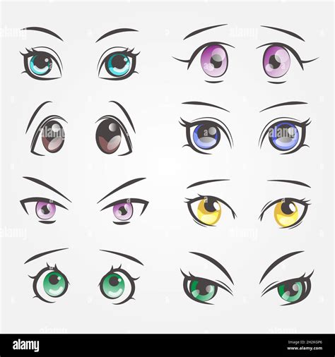 Cartoon female eyes. Closeup eyes of beautiful women Stock Vector Image ...