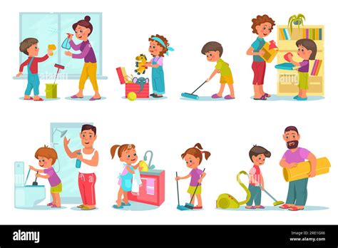 Children Cleaning Up Toys