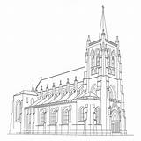 Gothic Cathedral coloring page  Download Print Or Color Online For Free sketch template