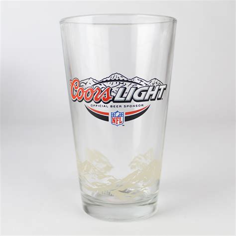 Beer Pint Glass - Coors Light - Official Beer Sponsor NFL - Display Shack