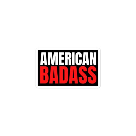 Kid Rock AMERICAN BADASS (Red and White version) Sticker - PYGear.com