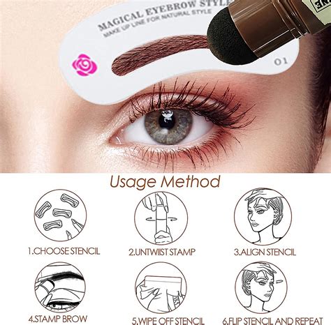 Eyebrow Stamp ,One Step Brow Stamp Shaping Kit Eyebrow Pencil Tint Kit ...