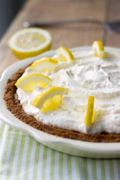 Lemon Cream Pie with Graham Cracker Crust - Nourish and Fete