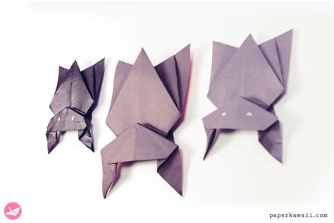 Spooky Origami Bat For Halloween Tutorial - Paper Kawaii