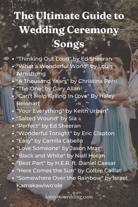 The Ultimate Wedding Ceremony Songs Of All Time - From Classic to ...