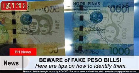 How To Identify Fake Peso Bills - Bank2home.com