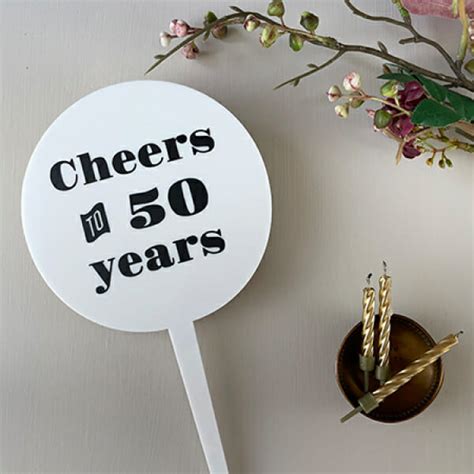 Cheers to 50 Years Cake Topper ⋆ Spend With Us - Buy From a Bush Business Marketplace