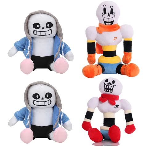 2pcs Set Undertale Plush Toys Sans Papyrus Plushies Figures Stuffed Animals Soft Game Characters ...