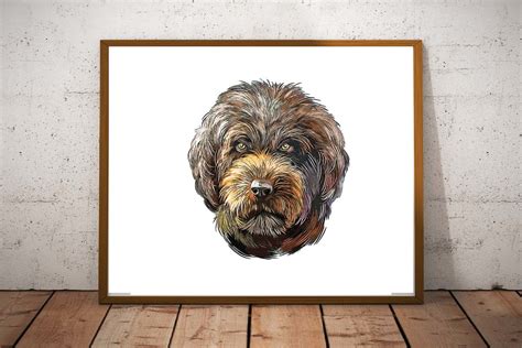 Barbet Dog Watercolor Sketch Graphic by Pet Lovers · Creative Fabrica