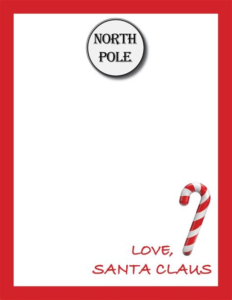 Printable North Pole Santa Letterhead - Etsy