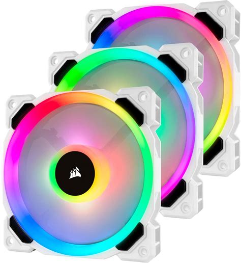 Corsair LL120 RGB 120mm Dual Light Loop White RGB LED PWM Fan - Triple ...