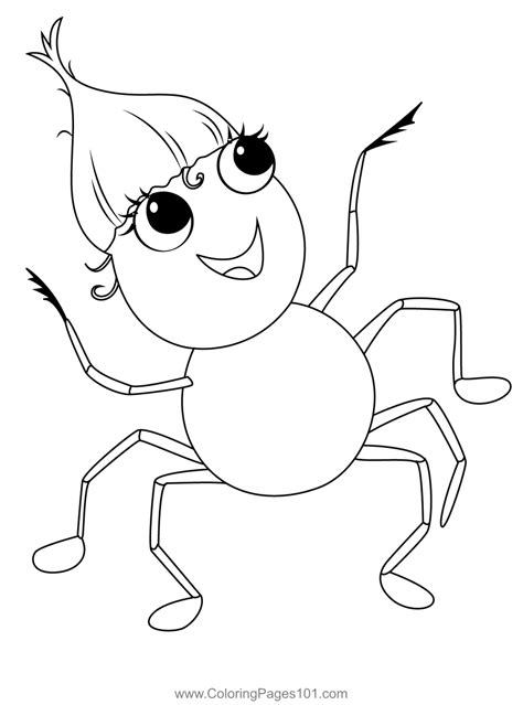 Miss Spider Coloring Page for Kids - Free Miss Spider Printable Coloring Pages Online for Kids ...