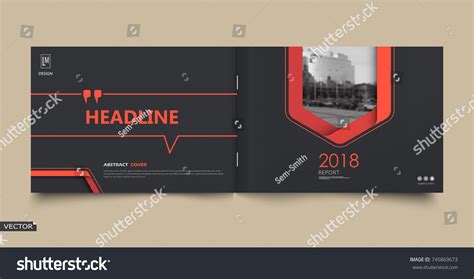 Black Red Business Card Mockup A4 Stock Vector (Royalty Free) 745869673 | Shutterstock