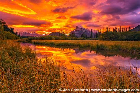 Vermillion Lakes Sunrise 2 Photo, Picture, Print | Cornforth Images