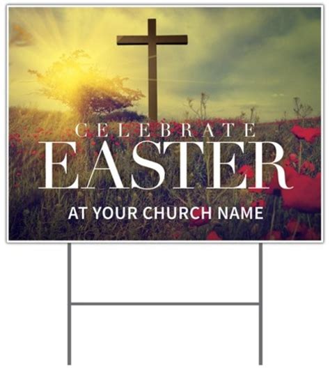 Celebrate Easter Cross Yard Sign - Church Banners - Outreach Marketing