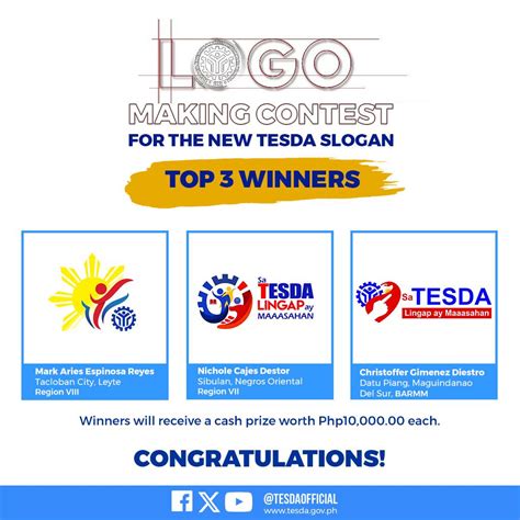 TESDA announces winners of logo making contest for new slogan